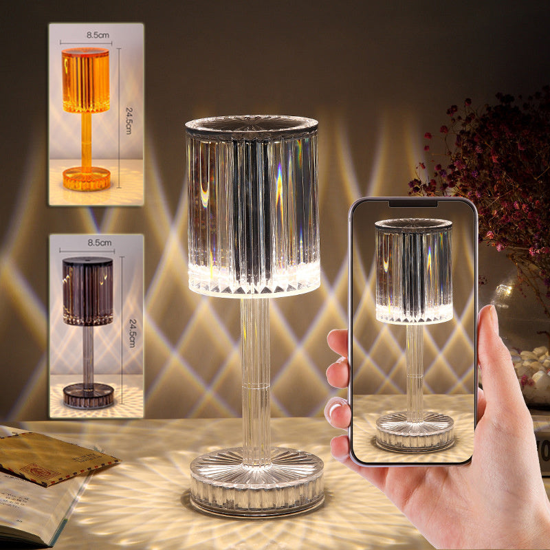 Elegant Crystal Table Lamp – Romantic LED Light for Home Decor