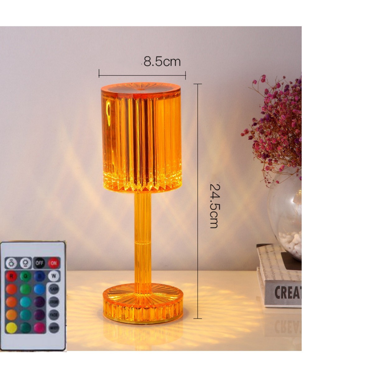 Elegant Crystal Table Lamp – Romantic LED Light for Home Decor