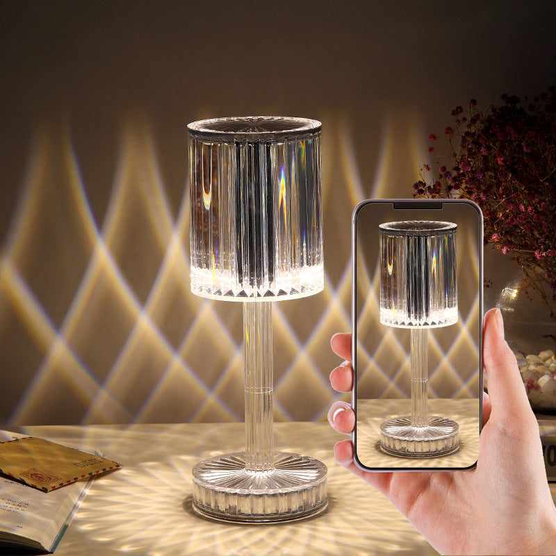 Elegant Crystal Table Lamp – Romantic LED Light for Home Decor